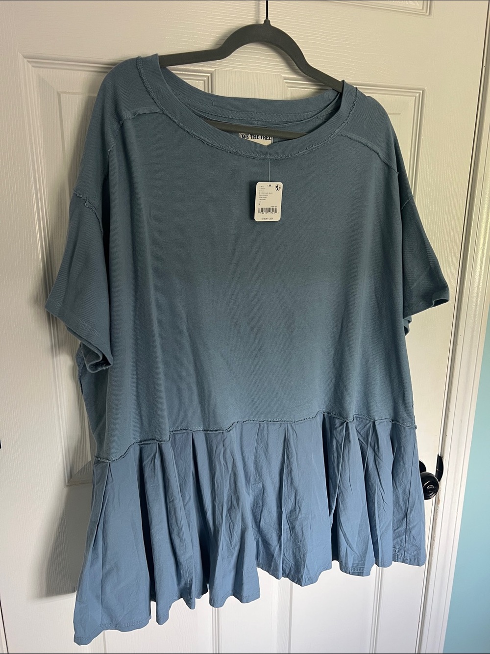 We the Free Windward Blue Oversized Pleaded Shirt/Dress